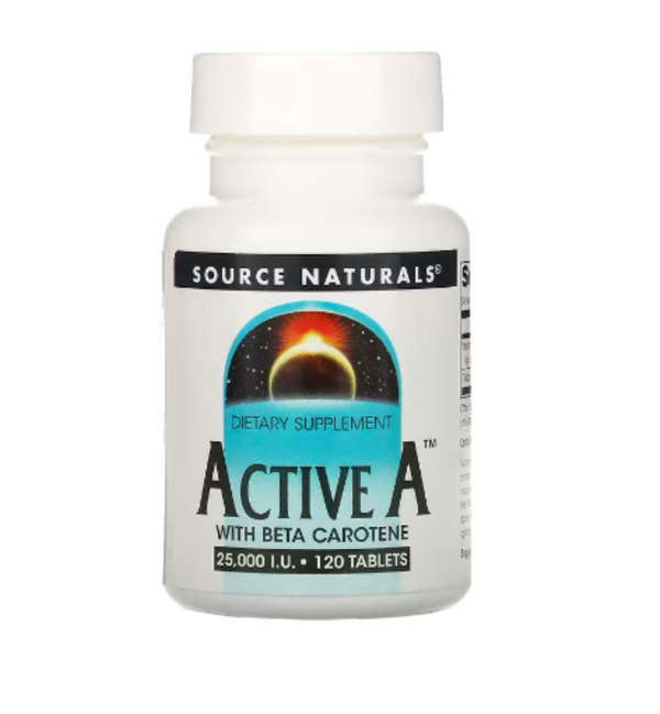 Source Naturals, Active A, 25,000 IU, 120 Tablets