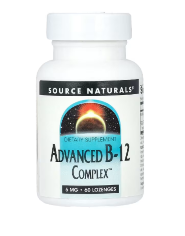 Source Naturals, Advanced B-12 Complex, 5 mg, 60 Lozenges