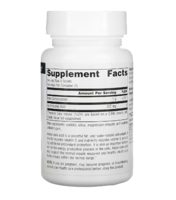 Source Naturals, Alpha Lipoic Acid, 50 mg, 100 Tablets