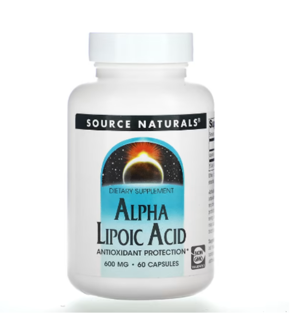 Source Naturals, Alpha Lipoic Acid, 600 mg, 60 Capsules
