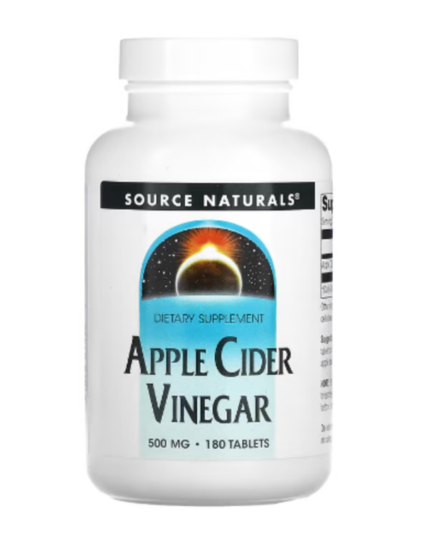 Source Naturals, Apple Cider Vinegar, 500 mg, 180 Tablets