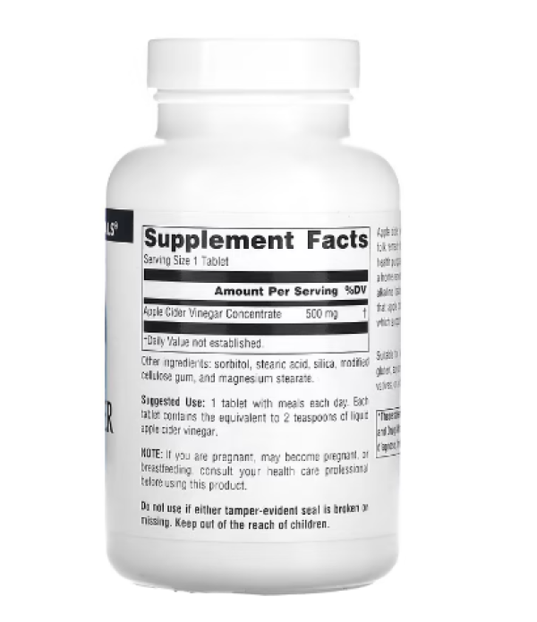 Source Naturals, Apple Cider Vinegar, 500 mg, 180 Tablets