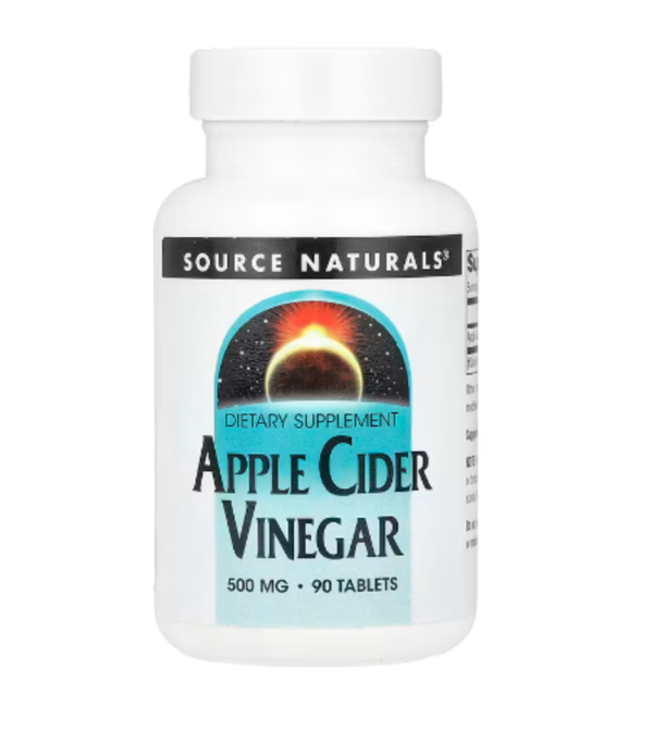 Source Naturals, Apple Cider Vinegar, 500 mg, 90 Tablets