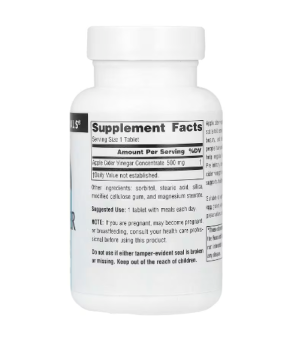 Source Naturals, Apple Cider Vinegar, 500 mg, 90 Tablets