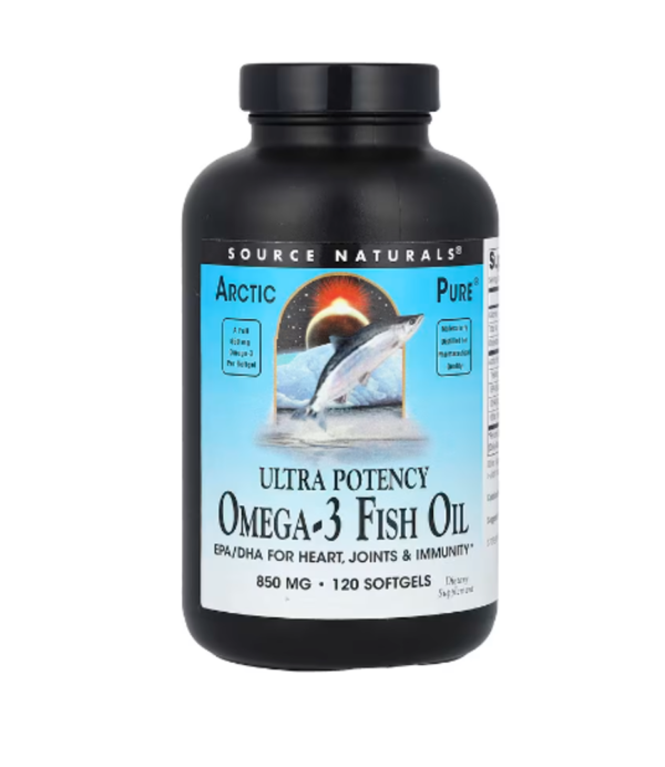 Source Naturals, Arctic Pure®, Ultra Potency Omega-3 Fish Oil, 850 mg, 120 Softgels