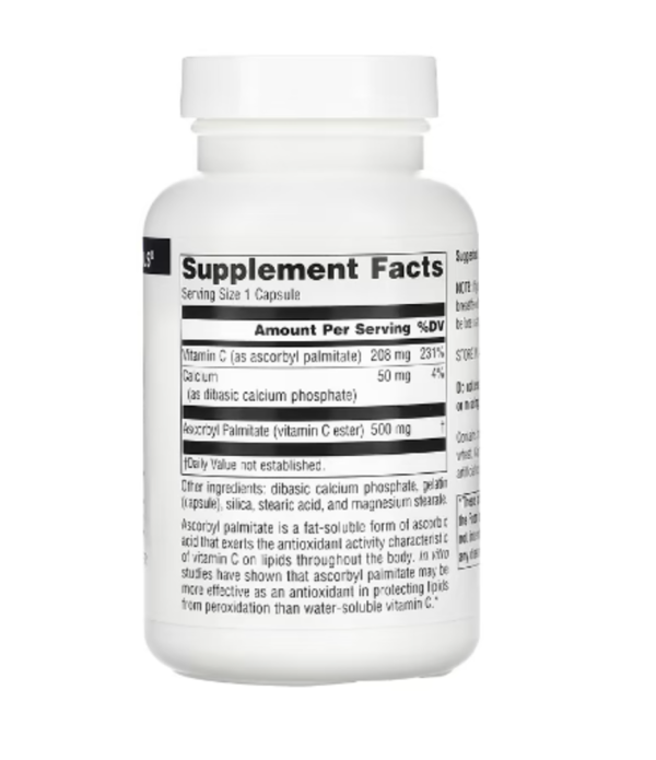 Source Naturals, Ascorbyl Palmitate, 500 mg, 90 Capsules