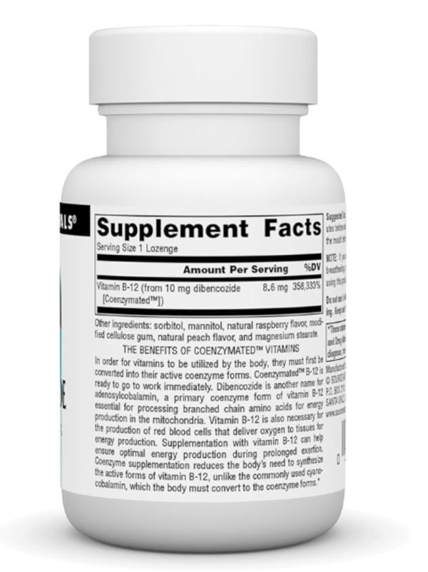 Source Naturals Athletic Series Dibencozide Coenzymated B-12 -- 60 Sublingual Tablets