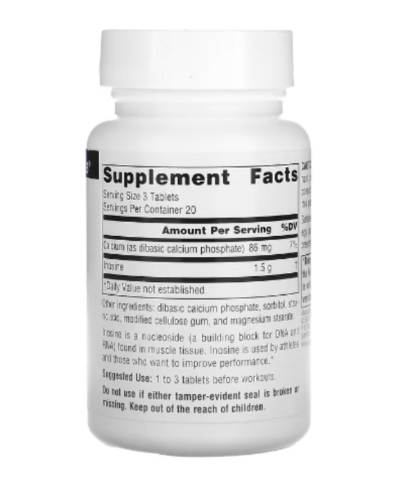 Source Naturals, Athletic Series, Inosine, 500 mg, 60 Tablets