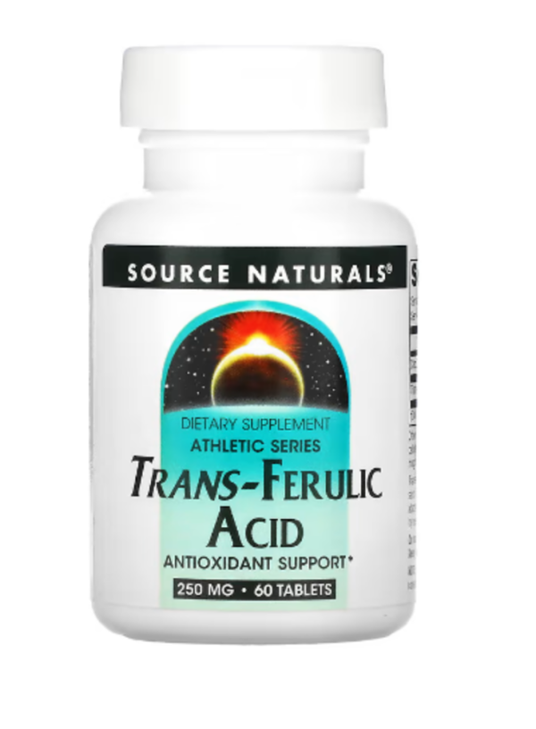Source Naturals, Athletic Series, Trans-Ferulic Acid, 250 mg, 60 Tablets