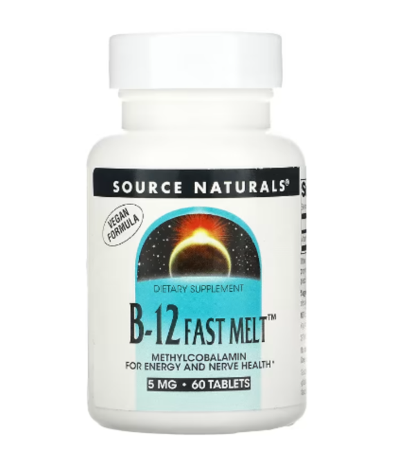 Source Naturals, B-12 Fast Melt, 5 mg, 60 Tablets