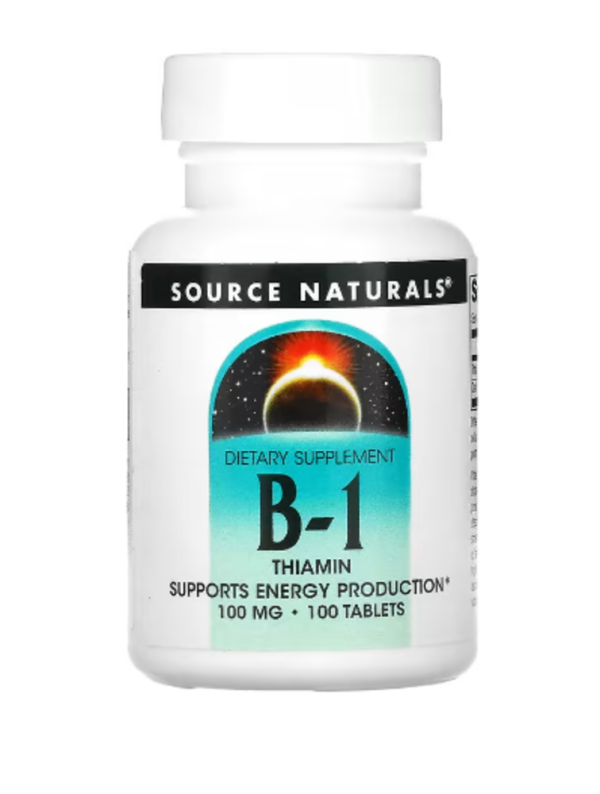 Source Naturals, B-1, Thiamin, 100 mg, 100 Tablets