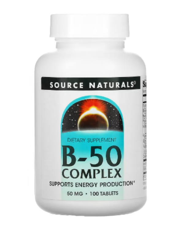 Source Naturals, B-50 Complex, 50 mg, 100 Tablets