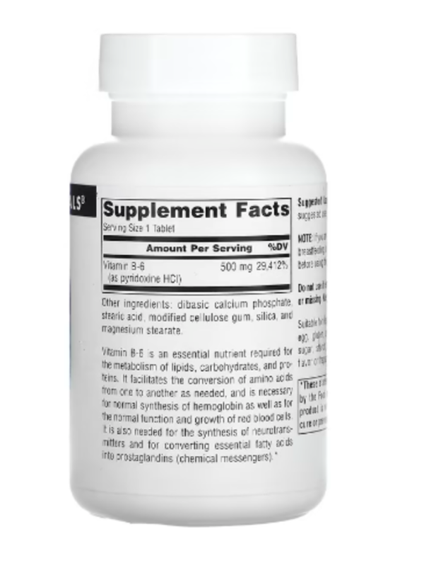 Source Naturals, B-6, 500 mg, 100 Tablets
