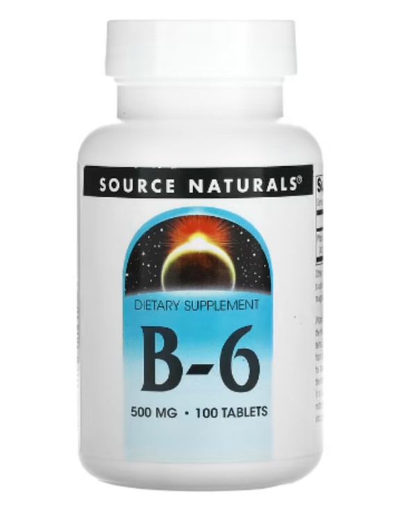 Source Naturals, B-6, 500 mg, 100 Tablets