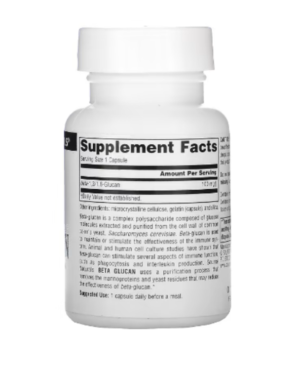 Source Naturals, Beta Glucan, 100 mg, 30 Capsules