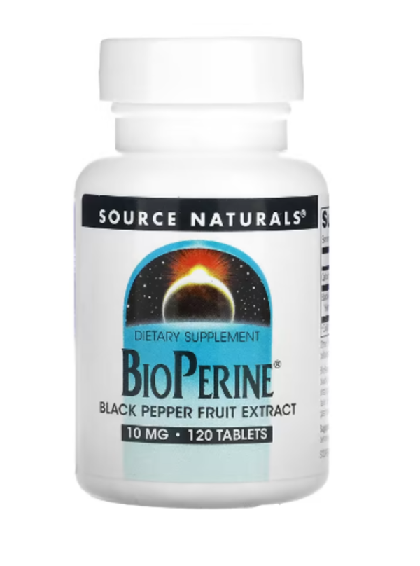 Source Naturals, BioPerine, 10 mg, 120 Tablets