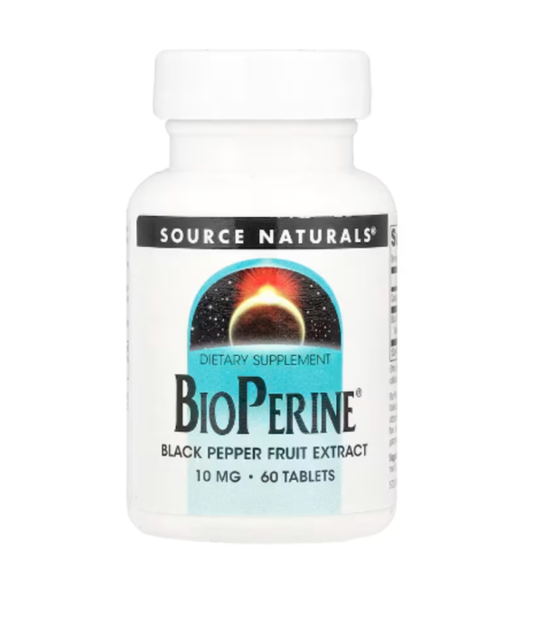 Source Naturals, BioPerine®, 10 mg, 60 Tablets