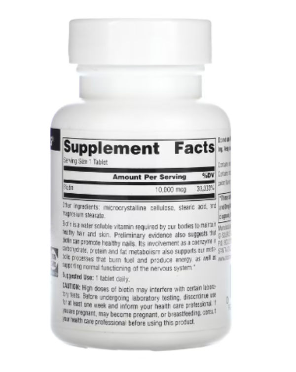 Source Naturals, Biotin, 10,000 mcg, 120 Tablets