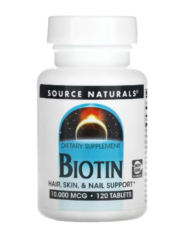 Source Naturals, Biotin, 10,000 mcg, 120 Tablets