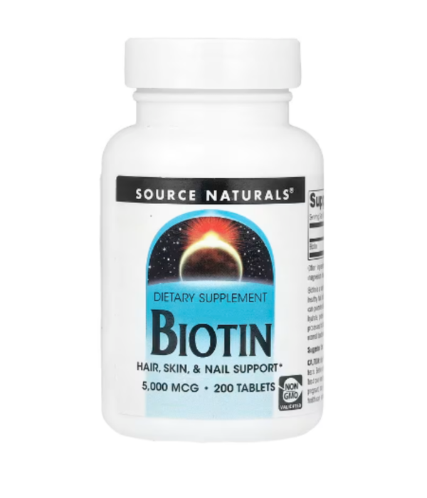 Source Naturals, Biotin, 5,000 mcg , 200 Tablets
