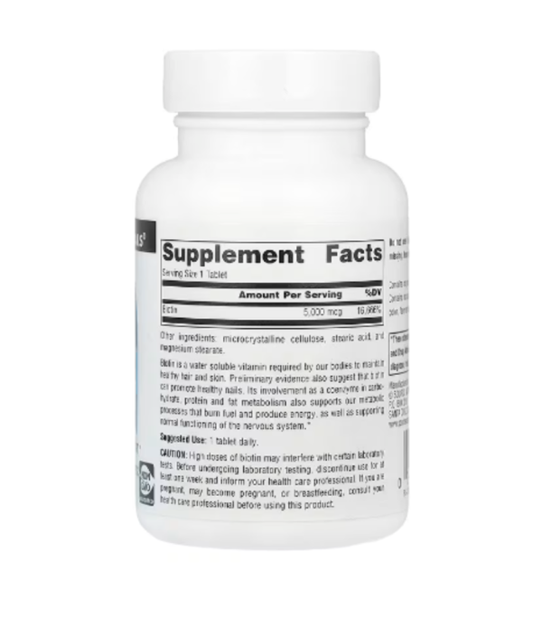 Source Naturals, Biotin, 5,000 mcg , 200 Tablets