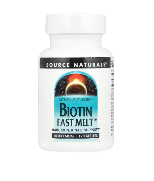 Source Naturals, Biotin Fast Melt™, 10,000 mcg, 120 Tablets