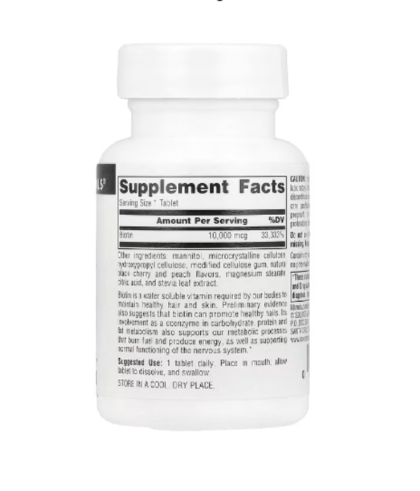 Source Naturals, Biotin Fast Melt™, 10,000 mcg, 120 Tablets