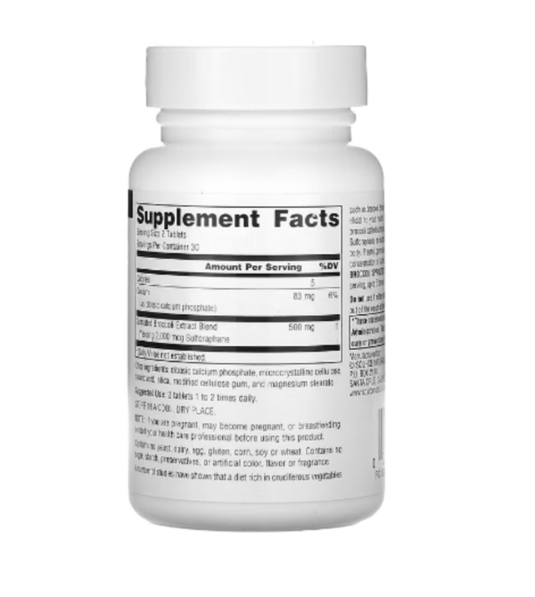 Source Naturals, Broccoli Sprouts Extract, 250 mg, 60 Tablets (125 mg per Tablet)