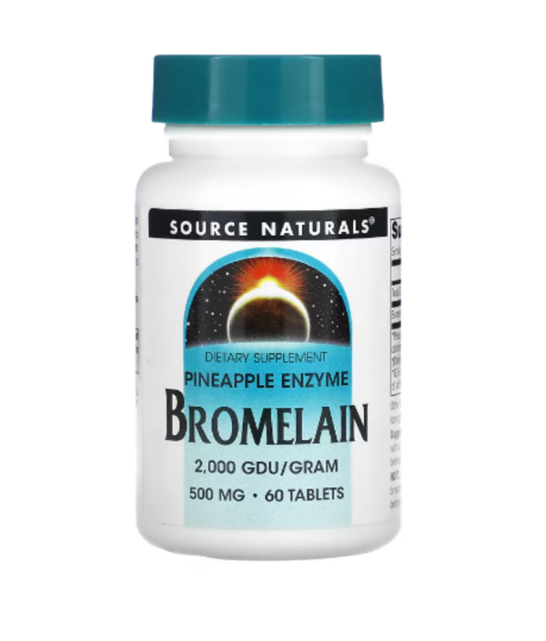 Source Naturals, Bromelain 2,000 GDU/Gram, 500 mg, 60 Tablets