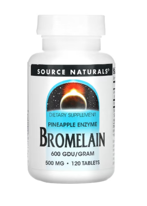 Source Naturals, Bromelain 600 GDU/g, 500 mg, 120 Tablets