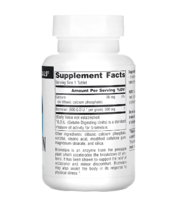 Source Naturals, Bromelain 600 GDU/g, 500 mg, 120 Tablets