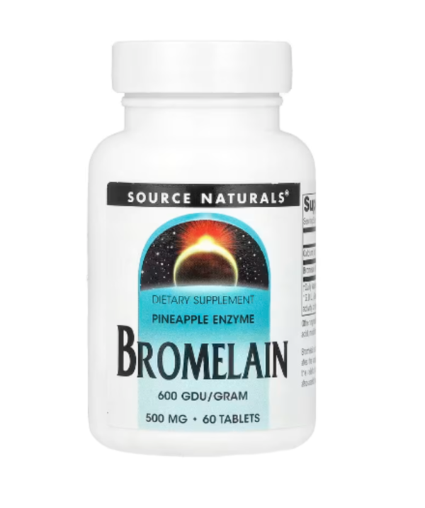 Source Naturals, Bromelain 600 GDU/Gram, 500 mg, 60 Tablets