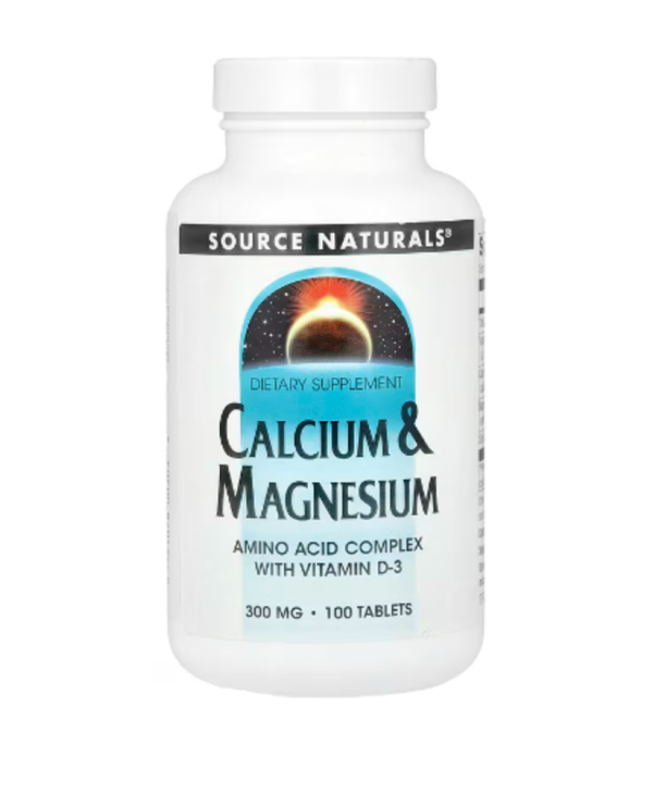 Source Naturals, Calcium & Magnesium, 100 Tablets