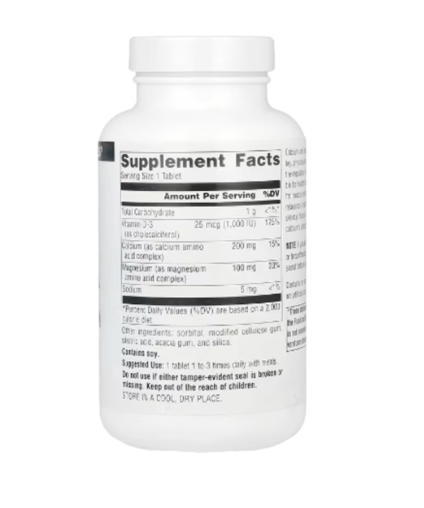 Source Naturals, Calcium & Magnesium, 100 Tablets