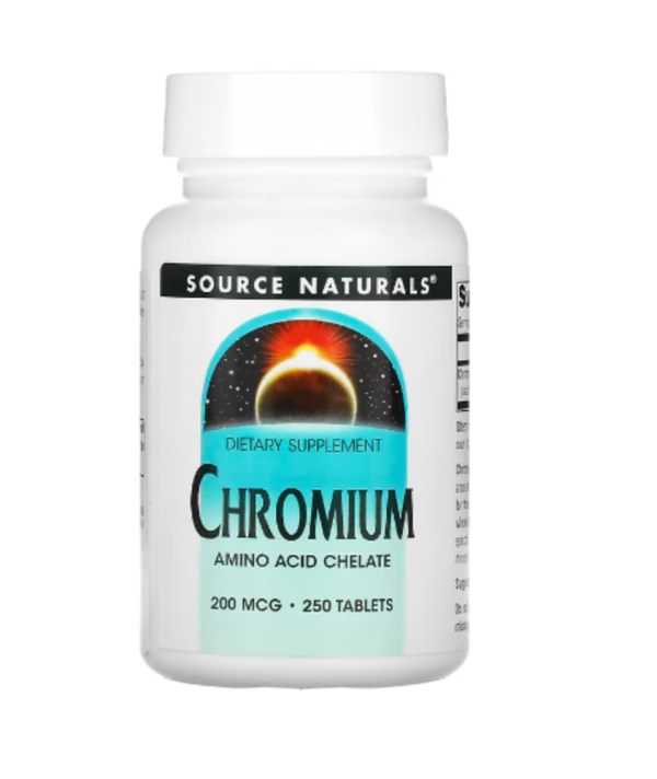 Source Naturals, Chromium, 200 mcg, 250 Tablets