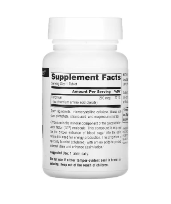 Source Naturals, Chromium, 200 mcg, 250 Tablets