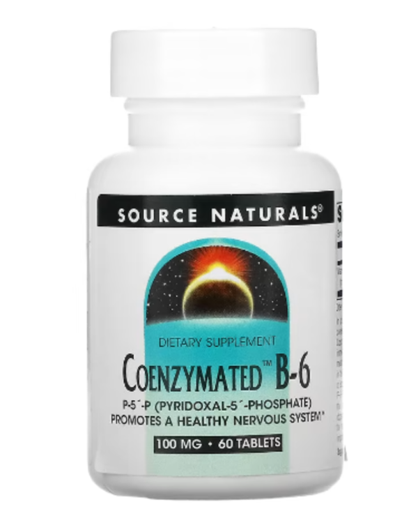 Source Naturals, Coenzymated B-6, 100 mg, 60 Tablets