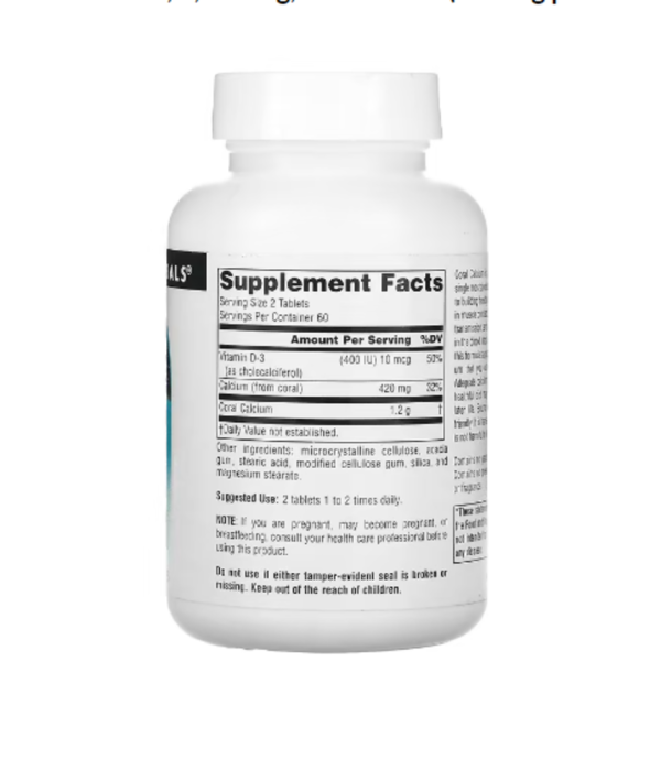 Source Naturals, Coral Calcium, 1,200 mg, 120 Tablets (600 mg per Tablet)