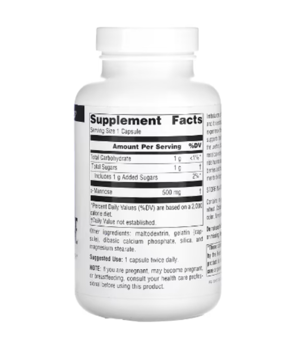 Source Naturals, D-Mannose, 500 mg, 120 Capsules