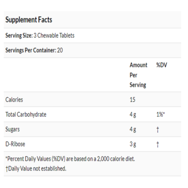 Source Naturals, D-Ribose, Fruit Flavored, 60 Chewable Tablets