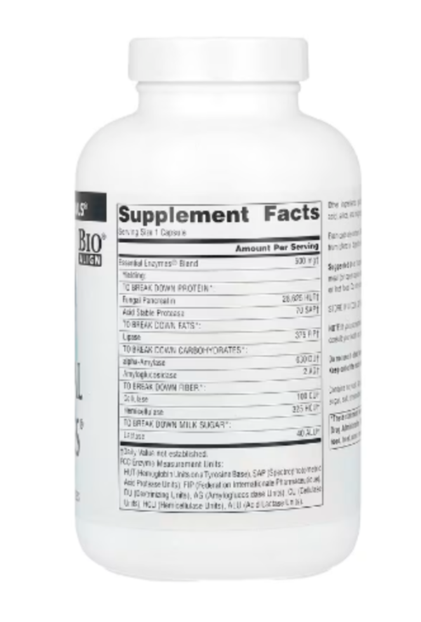 Source Naturals, Daily Essential Enzymes, 500 mg, 240 Capsules