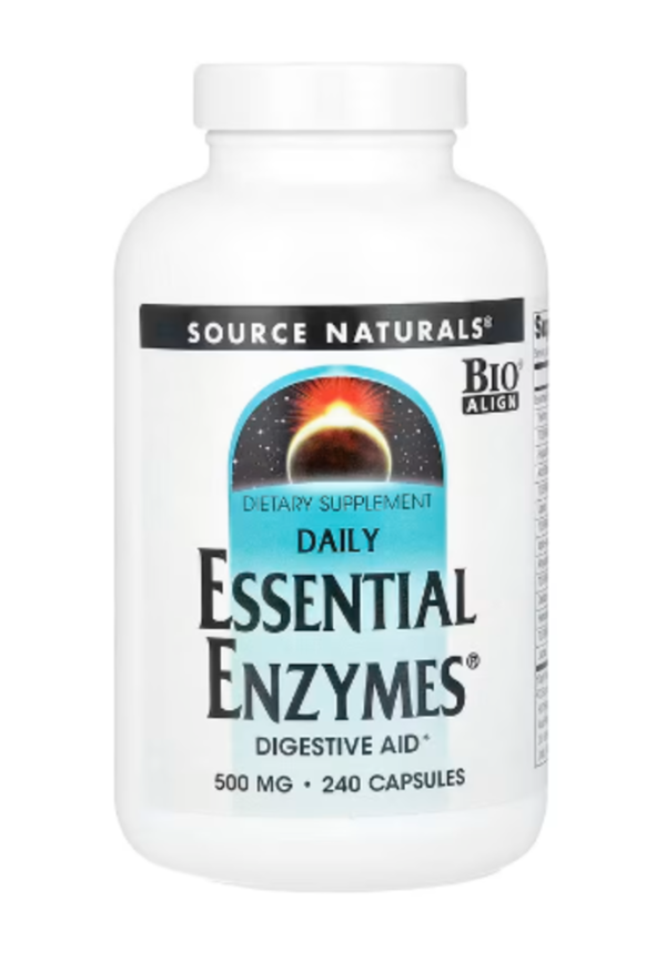 Source Naturals, Daily Essential Enzymes, 500 mg, 240 Capsules