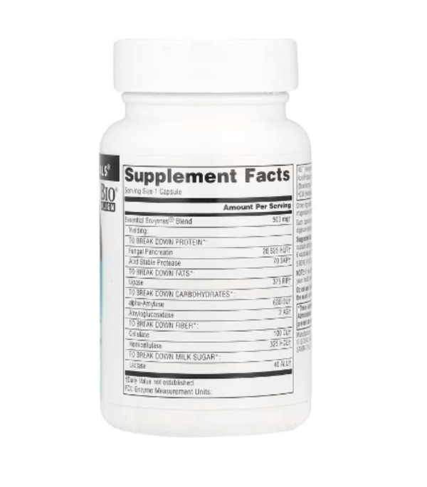 Source Naturals, Daily Essential Enzymes®, 500 mg, 60 Capsules