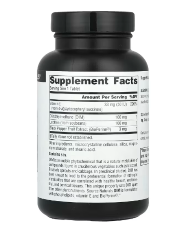 Source Naturals, DIM (Diindolylmethane), 100 mg, 120 Tablets
