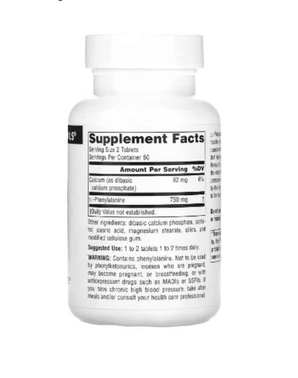Source Naturals, DLPA, 375 mg, 120 Tablets