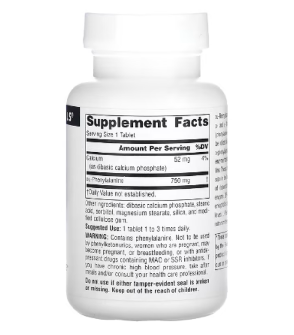 Source Naturals, DLPA, 750 mg, 60 Tablets