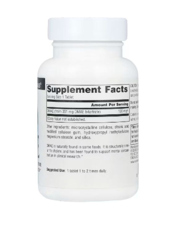 Source Naturals, DMAE , 351 mg , 100 Tablets
