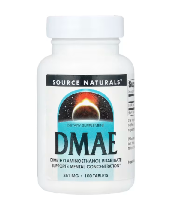 Source Naturals, DMAE , 351 mg , 100 Tablets