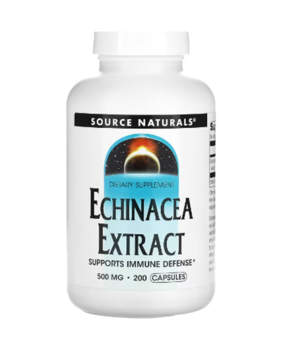Source Naturals, Echinacea Extract, 500 mg, 200 Capsules