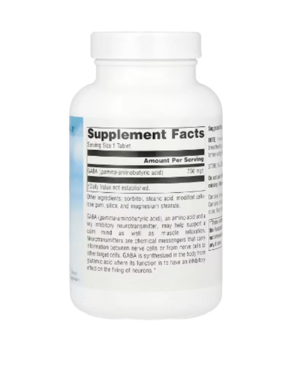 Source Naturals, GABA, 750 mg, 90 Tablets